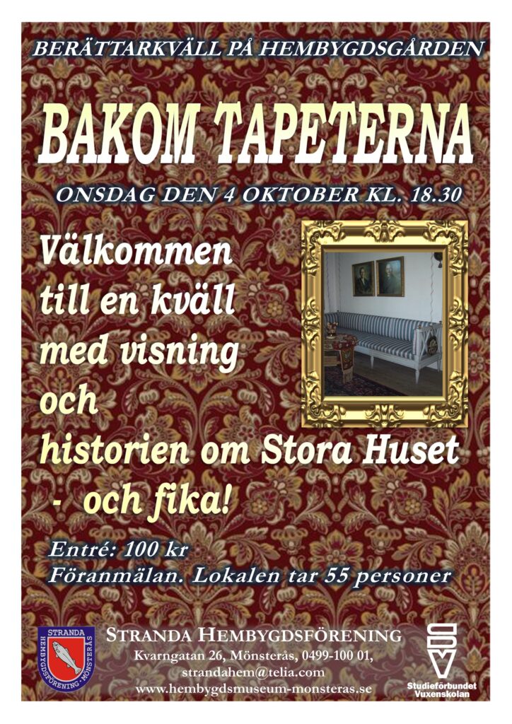 Affisch om evenemanget Bakom tapeterna