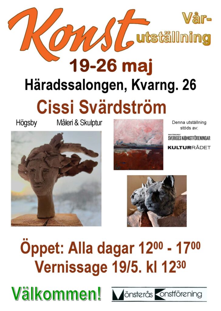 Affisch konstutställning med Cissi Svärdström.