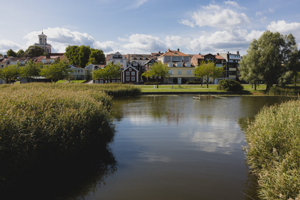 Vy över Mönsterås centrum